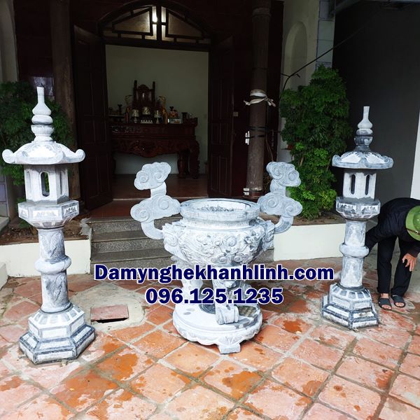 Báo giá lư hương đá xanh đặt tại nhà thờ họ tốt nhất