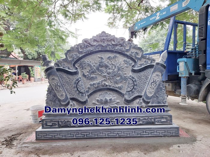 Lắp đặt mẫu cuốn thư đá đình chùa đền thờ đẹp tại Hà Nội