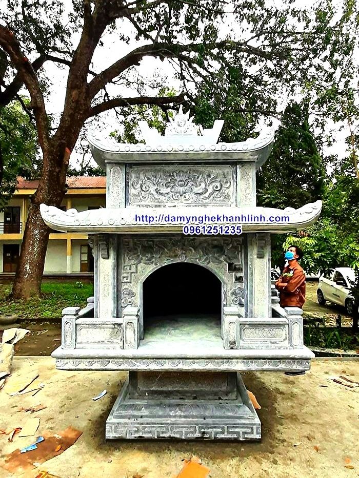 Mẫu cây hương đá ngoài trời đẹp mái chùa 3 tầng