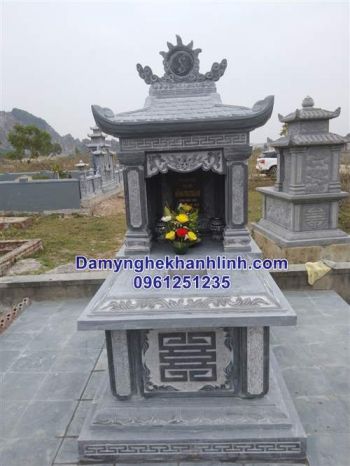 Mẫu mộ đá một mái thiết kế tinh tế giá rẻ bán tại Ninh Bình 