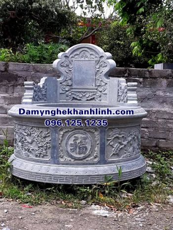 Mẫu mộ tròn đá xanh nguyên khối bán tại Tuyên Quang