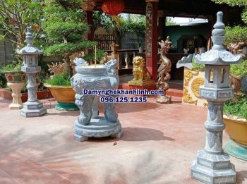 Lư Hương Đá Xanh Rêu Miền Nam – Vẻ Đẹp Cổ Kính, Chuẩn Phong Thủy