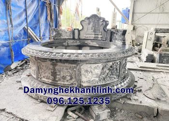 Mộ đá tròn Đồng Nai đẹp đá tự nhiên giá tận xưởng