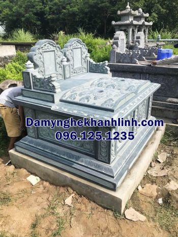 Mộ Đá Đôi Hiện Đại – Mẫu Tam Sơn Đá Xanh Chuẩn Phong Thủy
