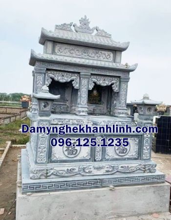 Mộ đá đôi cho ông bà - Mẫu đẹp, bền vững, trang nghiêm 