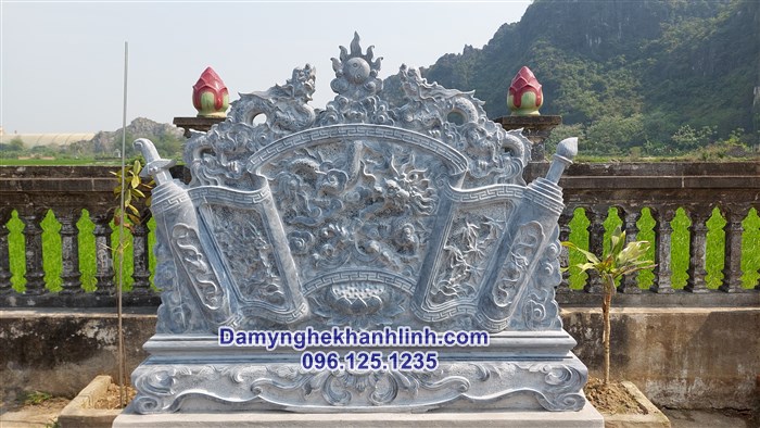 Mẫu cuốn thư đá tự nhiên kích thước 1m55