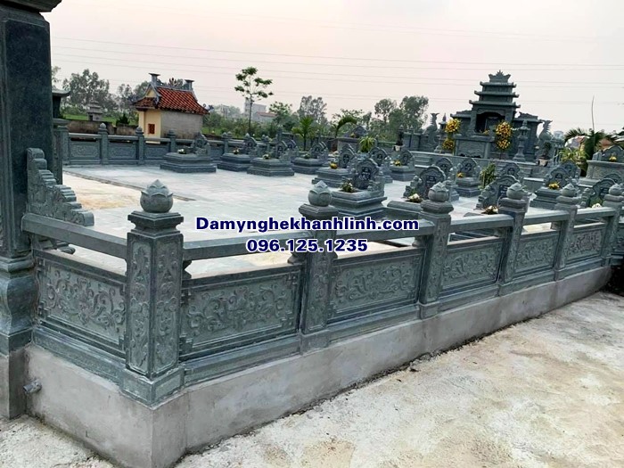 Mẫu khu lăng mộ gia đình đá xanh đẹp bán tại Bắc Ninh 