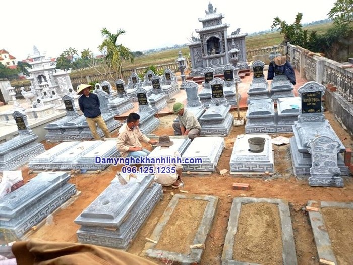 Mẫu khu lăng mộ nghĩa trang gia đình chuẩn phong thủy bán tại Hà Nam