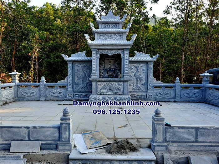 Mẫu lăng thờ đá - long đình đá khu lăng mộ đẹp tại Quảng Ninh 