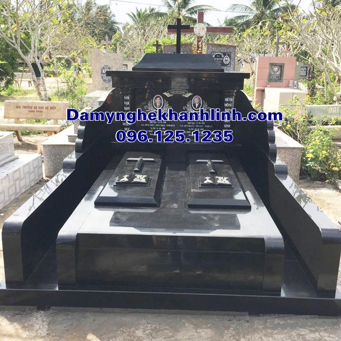 Mẫu mộ đá công giáo mộ đôi grannit