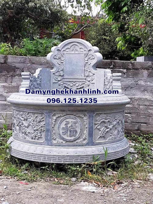Mẫu mộ đá không mái hình tròn 