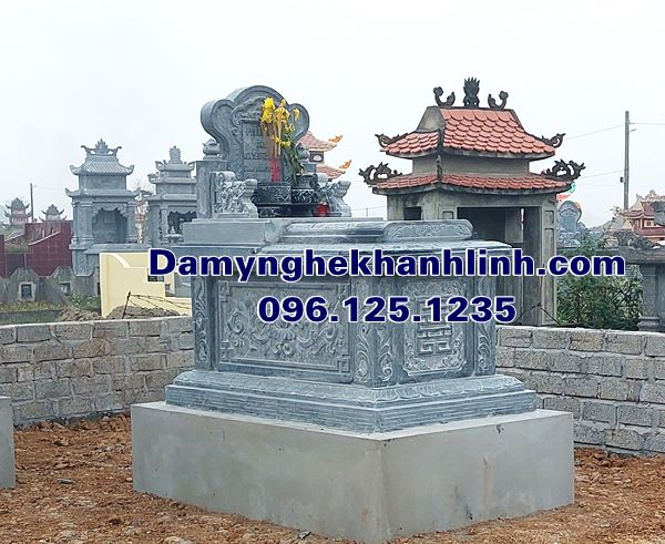 Mẫu mộ đá không mái thiết kế hiện đại đơn giản bền đẹp