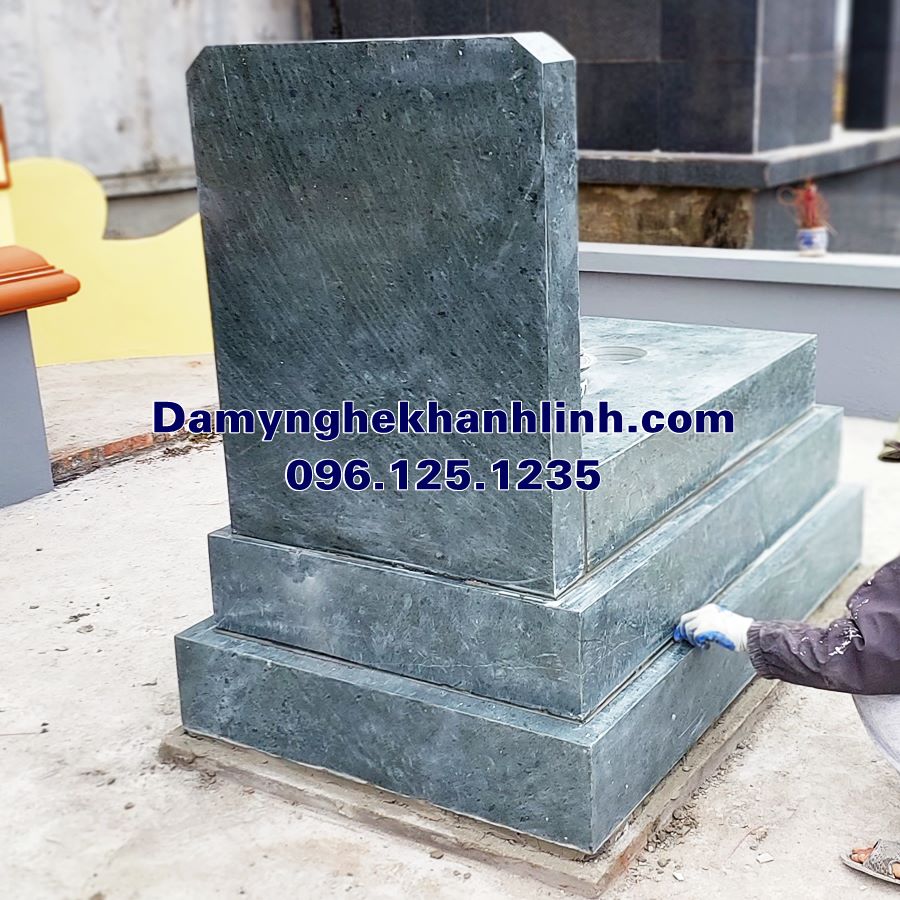 Mẫu mộ đá tam cấp đẹp bán tại Phú Thọ thiết kế chuẩn kích thước phong thủy
