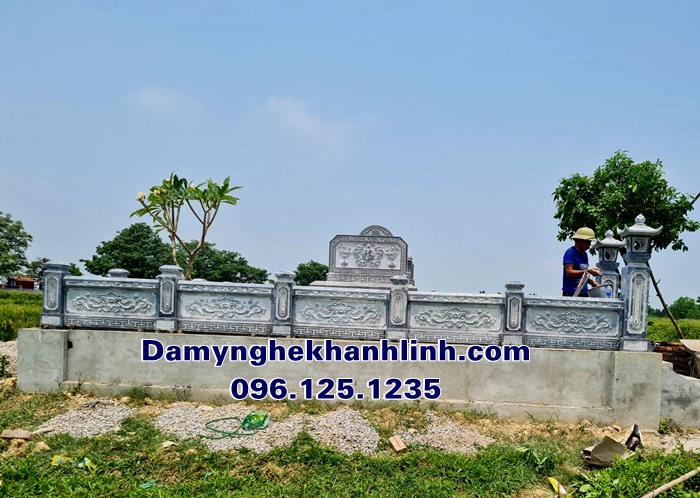 Mẫu thiết kế khu lăng mộ đá gia đình đẹp đơn giản 