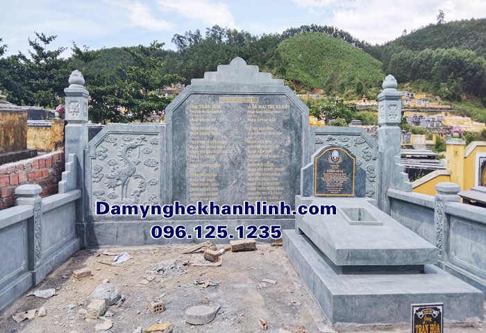 Mẫu thiết kế khu lăng mộ đá gia đình phong cách hiện đại