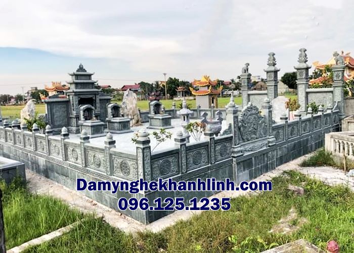 Hình ảnh xây khu lăng mộ đá dòng họ chuẩn phong thủy