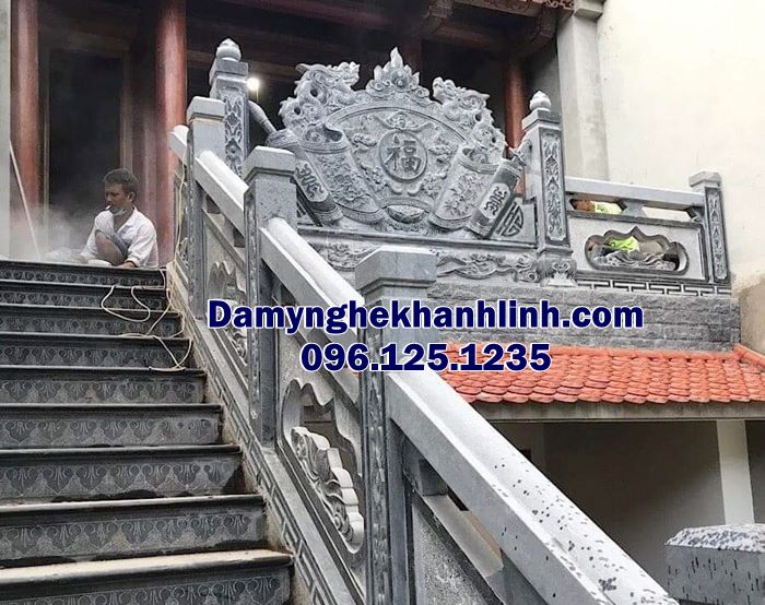 Kích thước cuốn thư đá chuẩn đẹp cho nhà thờ họ, đình chùa