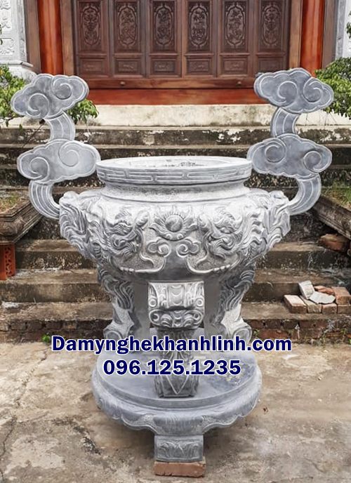 Lư hương đá Bến Tre nguyên khối mẫu đẹp bền vững theo thời gian 