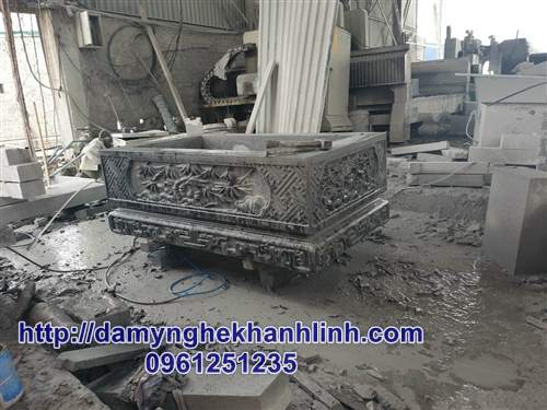 Mẫu chậu đá trồng cây cảnh đẹp chạm thủ công tứ quý