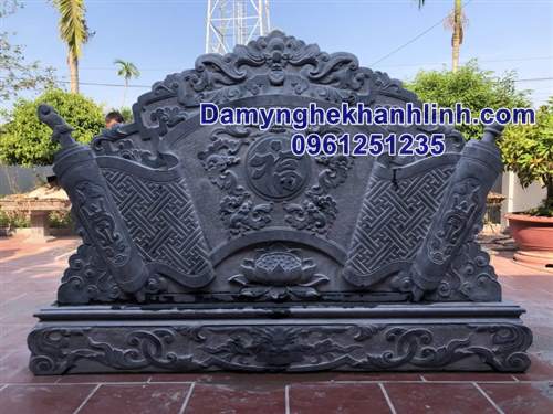 Mẫu cuốn thư đá tại Hà Nội chạm hoa Sen 