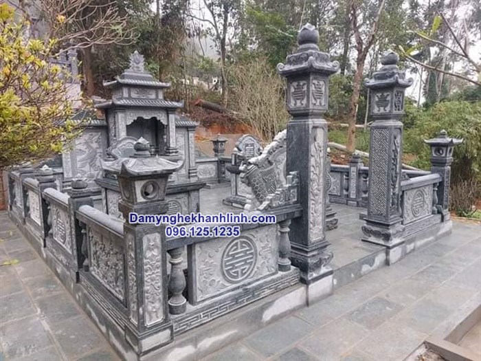 Mẫu khu lăng mộ đá dòng tộc nhỏ gọn 