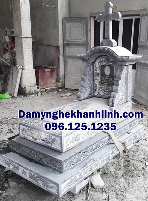 Mẫu mộ đá công giáo một mái