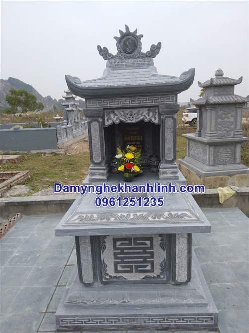 Mẫu mộ đá một mái thiết kế tinh tế giá rẻ bán tại Ninh Bình 
