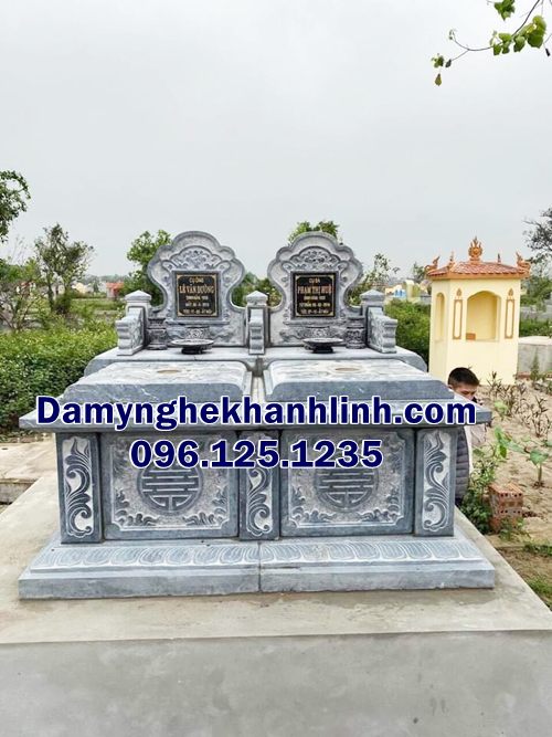 Mộ đá cho diện tích nhỏ - Mộ đá đôi giải pháp tối ưu cho không gian hẹp