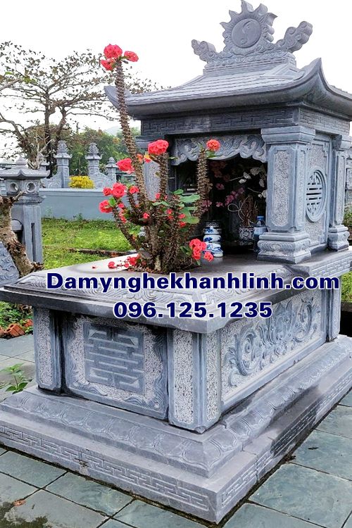 Mộ đá cho diện tích nhỏ - Mộ đá một mái sang trọng uy nghi