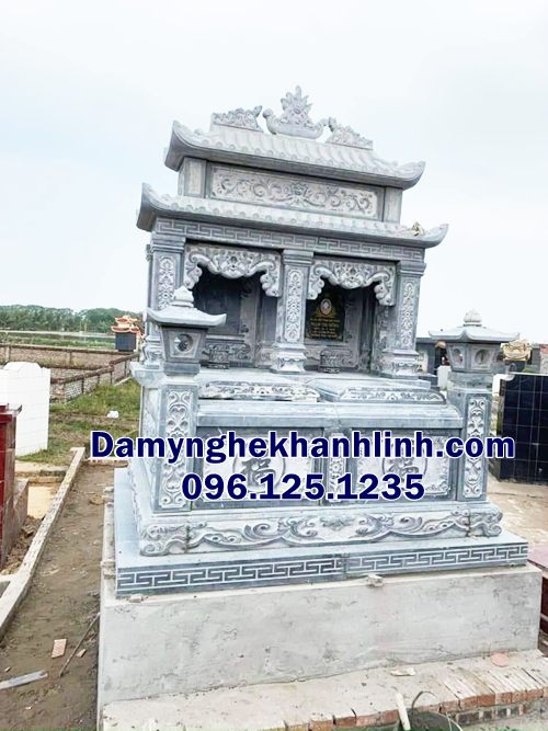 Thi công báo giá mộ đá đôi nguyên khối cao cấp