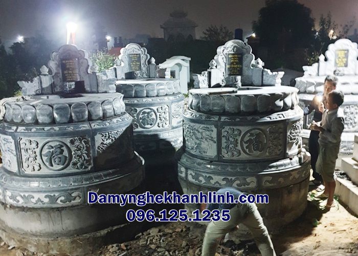 Thi công lắp đặt mộ đá tròn Cần Thơ tại Ninh Kiều